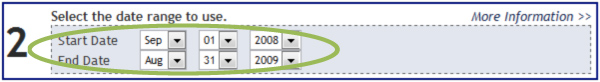 Date range