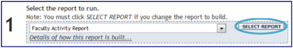 Choose report to run